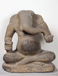 Ganesh, aus Tuol Pheak Kin, Provinz Kandal, 7.-8. Jahrhundert (Sandstein)